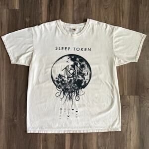 Sleep Token Band T-Shirt Men's Size L Take Me Back To Eden Tracklist Worn